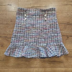 Jealous Tomato women's tweed skirt size large office siren corpcore  barbiecore